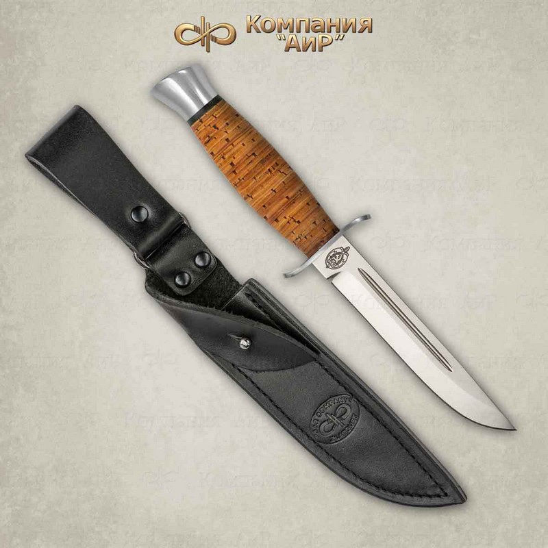 Нож АиР Финка-2, сталь M390, рукоять береста