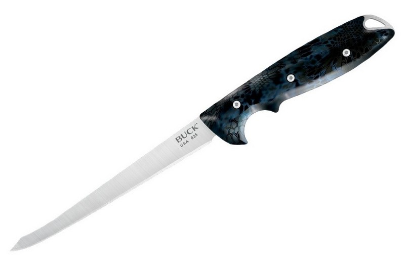 Филейный нож Buck 035 Abyss Fillet Knife Kryptek Neptune Camo 0035CMS34, сталь 420HC, рукоять пластик