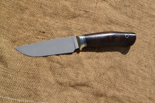 Нож Егерь - сталь CPR, мельхиоровое литьё, G10, корень ореха.